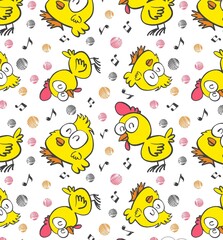 Cute cartoon duck wallpaper background borderless fresh, comfortable happy colorful seamless hand-painted children's and men's clothing gift wrapping paper industry home decoration educatio.
