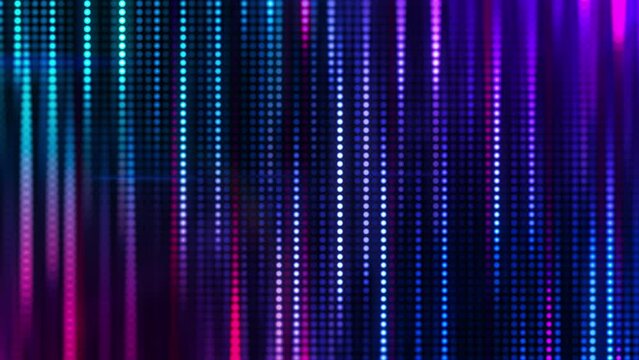 abstract technology lines animation, seamless loop movement, disco club color background concept