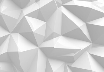 White low poly background texture. 3d rendering