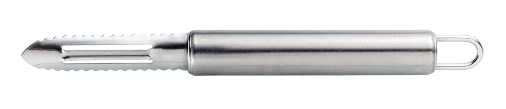 Stainless steel potato peeler isolated