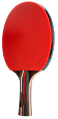 Sports equipment, Red ping pong racket on white background or Red table tennis racket isolate on white PNG file.