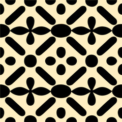 Stylish black and white peppermint motif seamlessly adorns a white background, creating an elegant flower inspired pattern design.