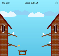 Game intarface 'Catch eggs'