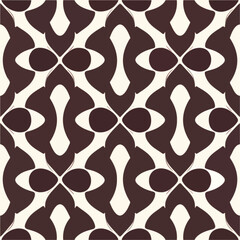 Elegant art deco pattern in brown and white, adorning a white background. Its intricate design exudes a touch of art nouveau charm, reminiscent of a stylish floor pattern.
