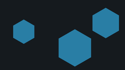 Blue Hexagon symbol on black background