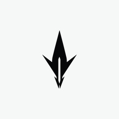 Spear logo design vector illustration