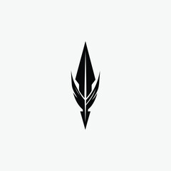 Spear logo design vector illustration
