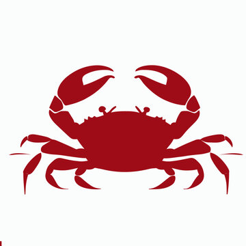 recommend clip art: Crab Silhouette with Claws Raised , Coastal and Sea Creature Vector Illustration