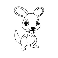 Animal coloring picture, line drawing, illustration