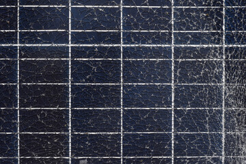 Close up of broken solar panel Close up of broken solar panel texture