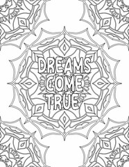 Fototapeta premium Printable Affirmation Coloring Pages, Mandala Coloring Pages for Self-acceptance for Kids and Adults