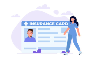Health insurance card concept. Vector illustration