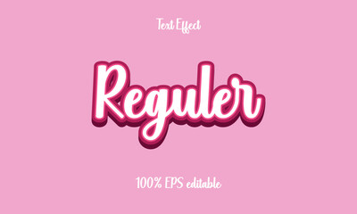 pretty pink regular text effect, pink background.