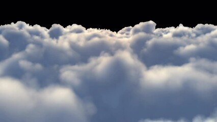 Flight over a cloud looped including alpha version