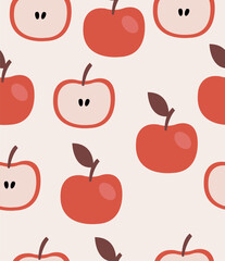seamless pattern with apples