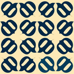 Fototapeta premium Striking composition of numerous black circles arranged on a vibrant yellow background, forming a seamless pattern design that resembles a halftone effect.