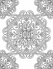 Printable Positive Affirmation Coloring Pages, Mandala Coloring Pages for Mindfulness and Relaxation for Kids and Adults