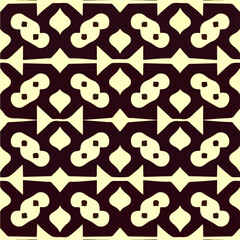 Eye catching black and white repeating fabric pattern on a white background, showcasing the fascinating Sierpinski gasket fractal design.