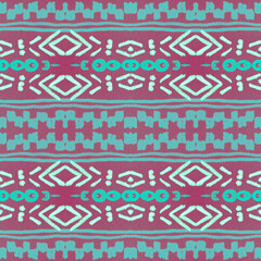Navajo seamless pattern. Hand drawn ethnic background.