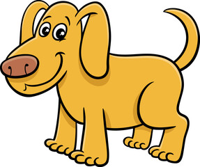 funny cartoon yellow dog comic animal character
