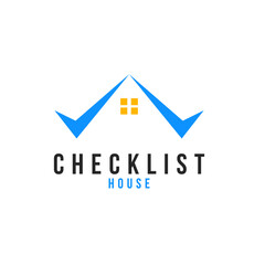 Checklist Home Logo Design Concept Vector Illustration Symbol Icon