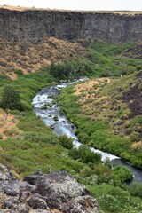 Picturesque landscape of Twin Falls on a beautiful day