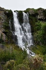 Fototapeta na wymiar Picturesque landscape of Twin Falls on a beautiful day