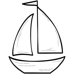 illustration of a yacht