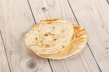 Traditional eastern round pita bread