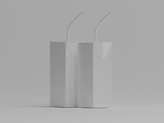 Juice pack packaging 3d illustration 
