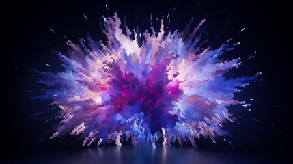 Explosion of Violet - Blue Light, Generative Ai