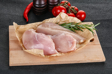 Raw chicken breast boneless for cooking