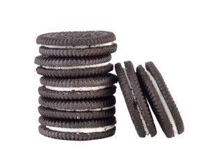 sandwich cookies with cream on transparent png