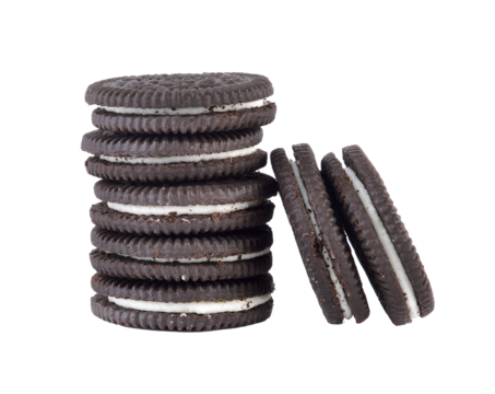 sandwich cookies with cream on transparent png