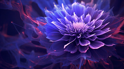 Obraz premium Purple Flower Closeup, Generative AI, Generative Ai