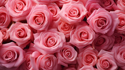 Fototapeta premium Rose Flowers Closeup, Generative Ai