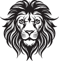 Illustration of a lion head style art.