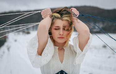 The girl reflects the emotions of Ukraine