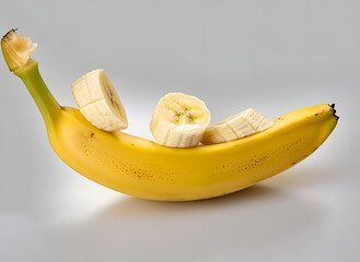 Ganze und geschnittene Banane &ndash; Nahrhaftes Obst