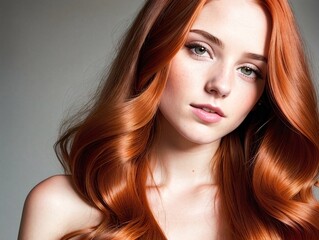 Fototapeta premium Woman with beautiful hair, generative AI
