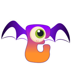 Hallooween eyeball Alphabet