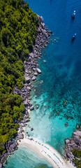 Aerial view of Koh Nang Yuan island in koh Tao, Thailand