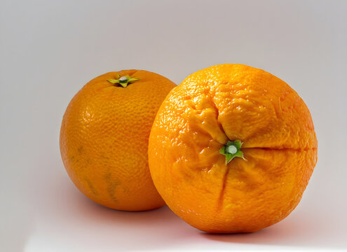 Frische, saftige Orange auf hellem Hintergrund &ndash; Nahaufnahme