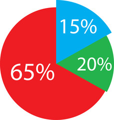 modern vector abstract pie chart infographics elements.can be used for workflow layout, diagram, number options, web design. illustration