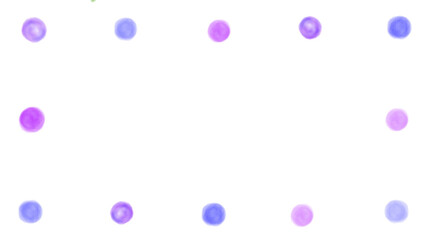 ブルーベリーの背景フレーム、手描きの水彩風イラスト。