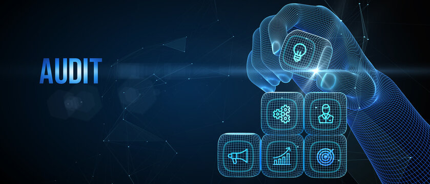 Business, Technology, Internet and network concept. Audit business and finance concept. 3d illustration