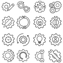 Сustomisation vector icon set. customize illustration sign collection. mechanical symbol. settings logo. Option mark.	