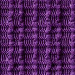 Purple knitted fabric, seamless pixel perfect pattern texture.
