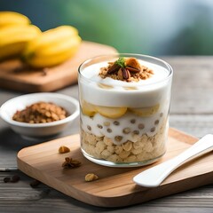 Yogurt - Dahi with cream and fruits