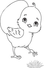 Duck coloring vector animal pages, Ducks coloring book for kids, 
